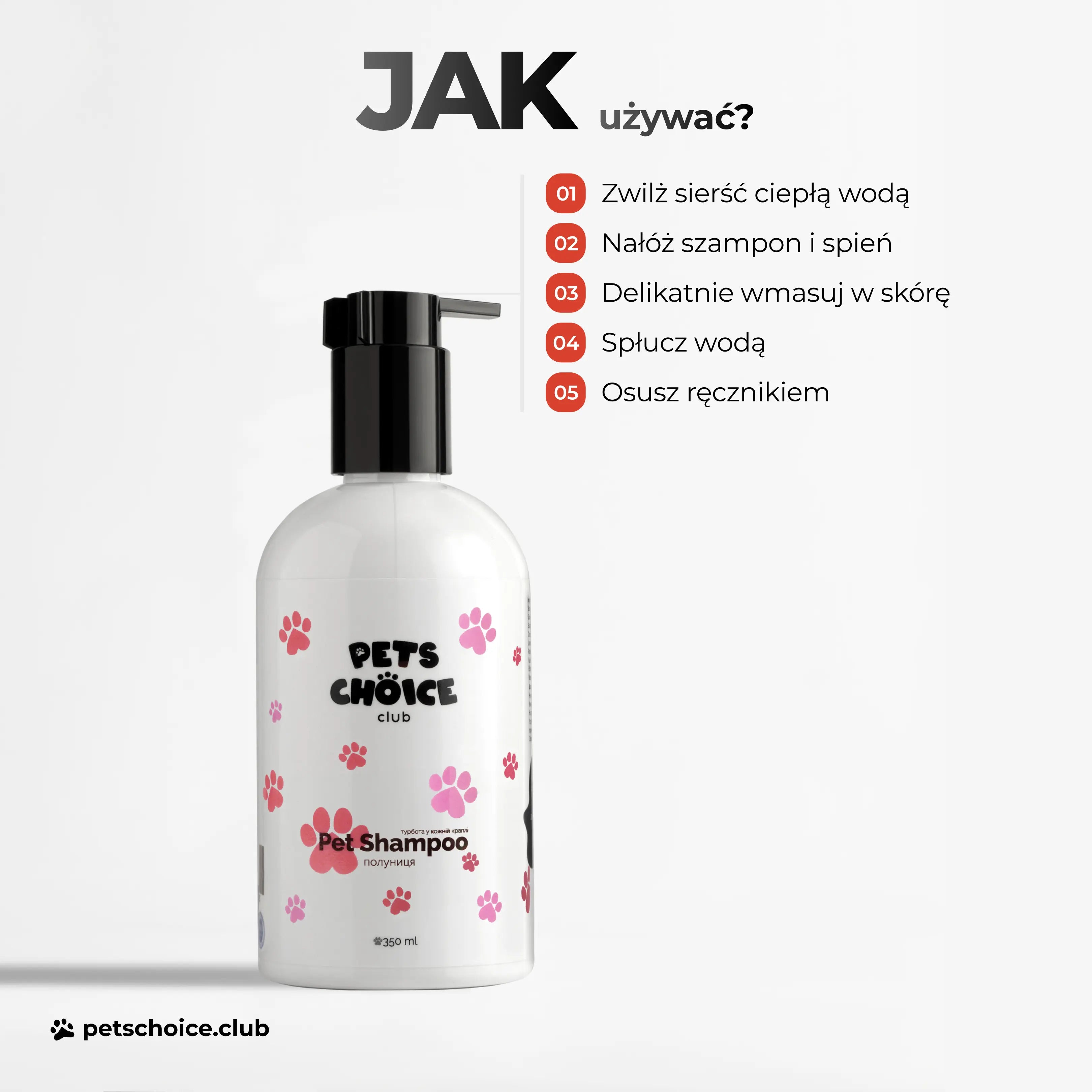 Szampon do pielęgnacji psa, zapach truskawkowy, 350 ml