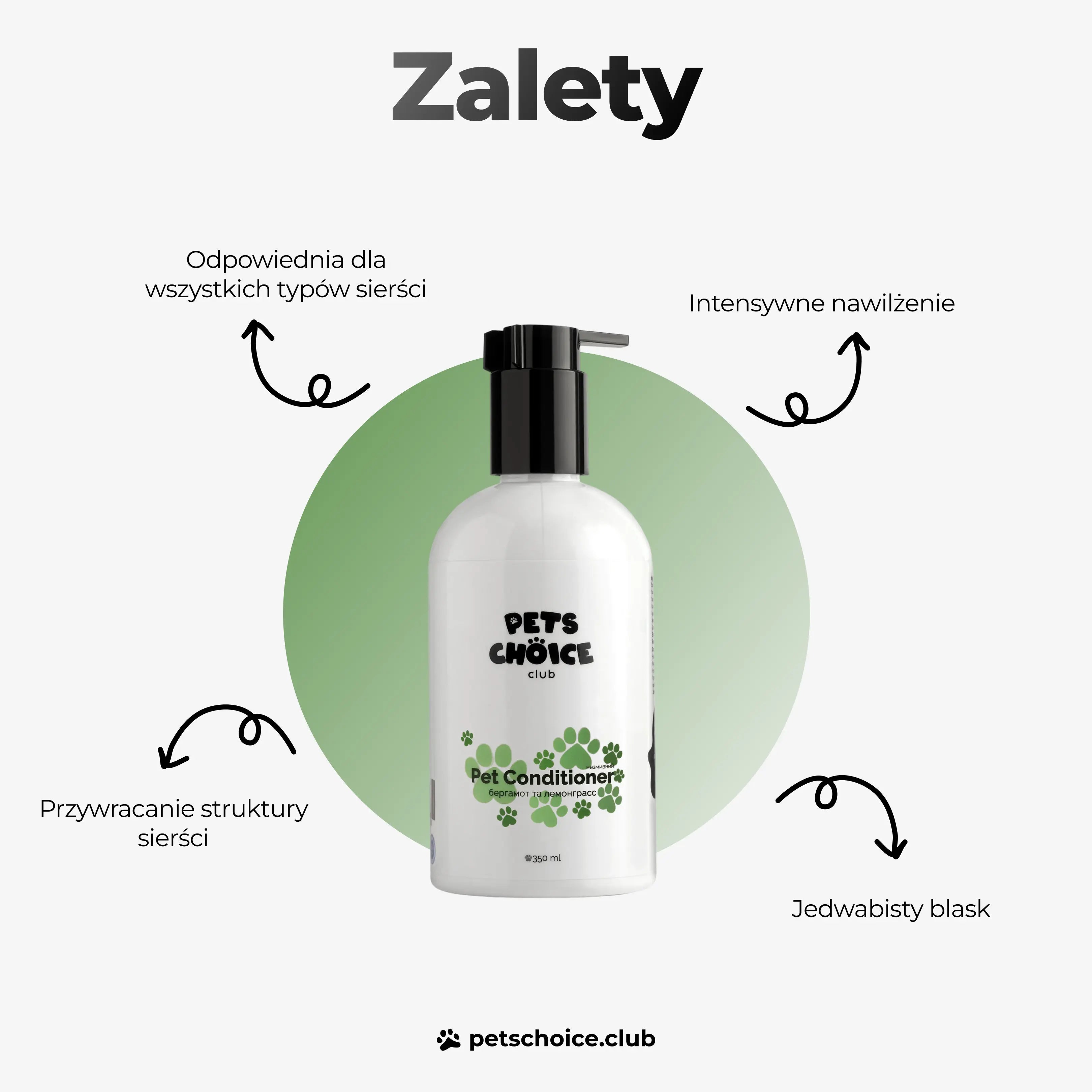 Odżywka do spłukiwania dla psów, zapach trawy cytrynowej, 350 ml