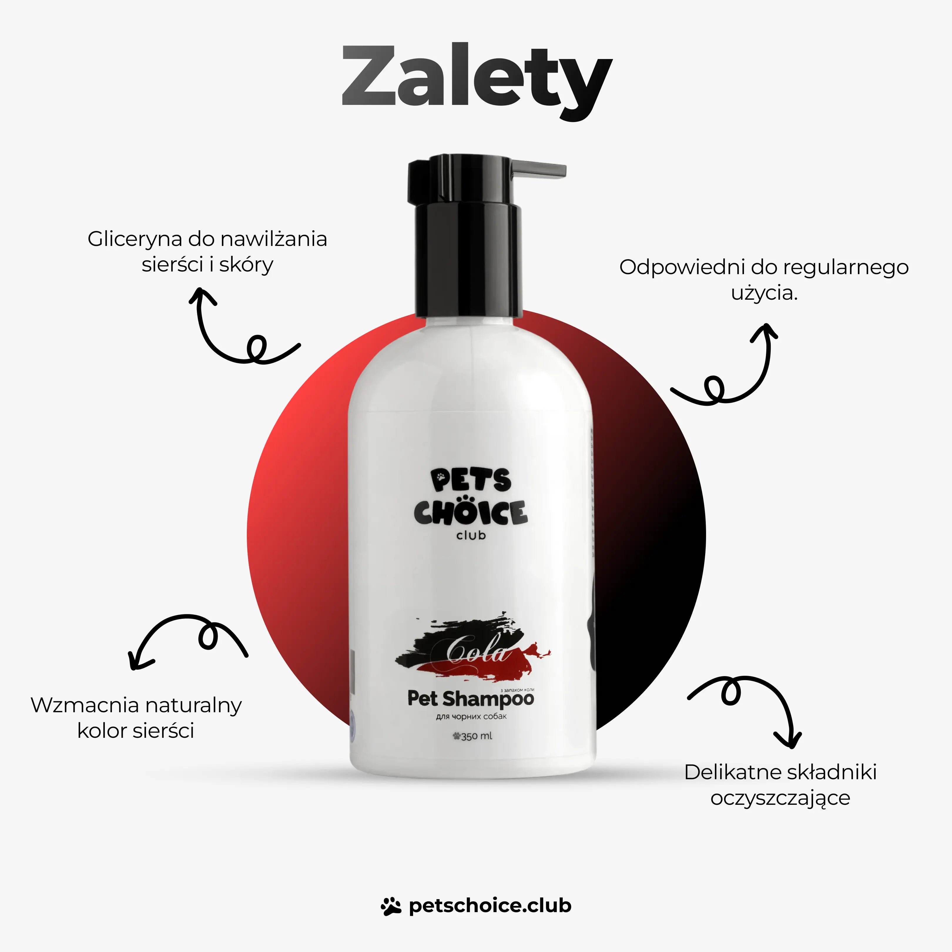 Szampon do pielęgnacji ciemnej sierści psa, 350 ml