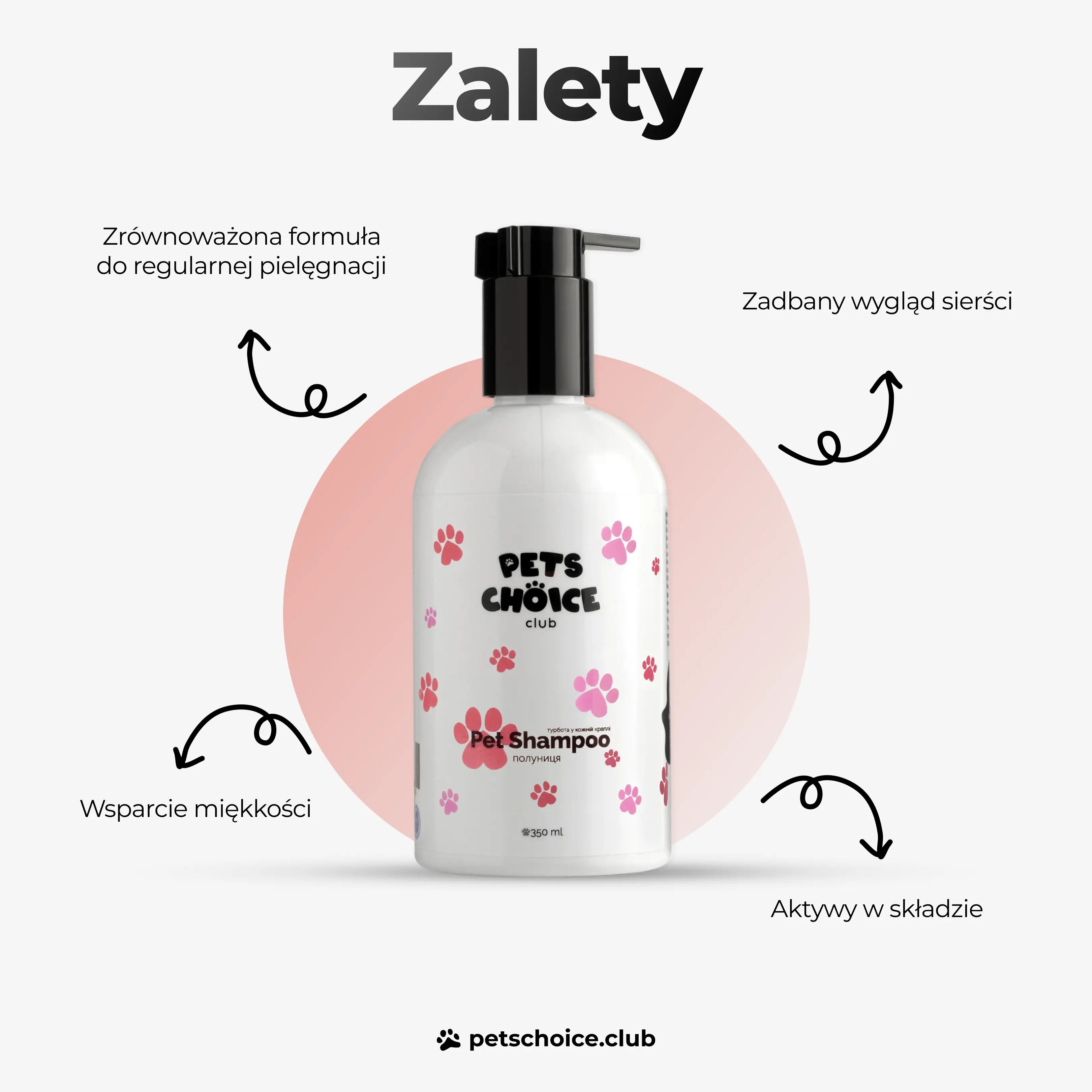 Szampon do pielęgnacji psa, zapach truskawkowy, 350 ml