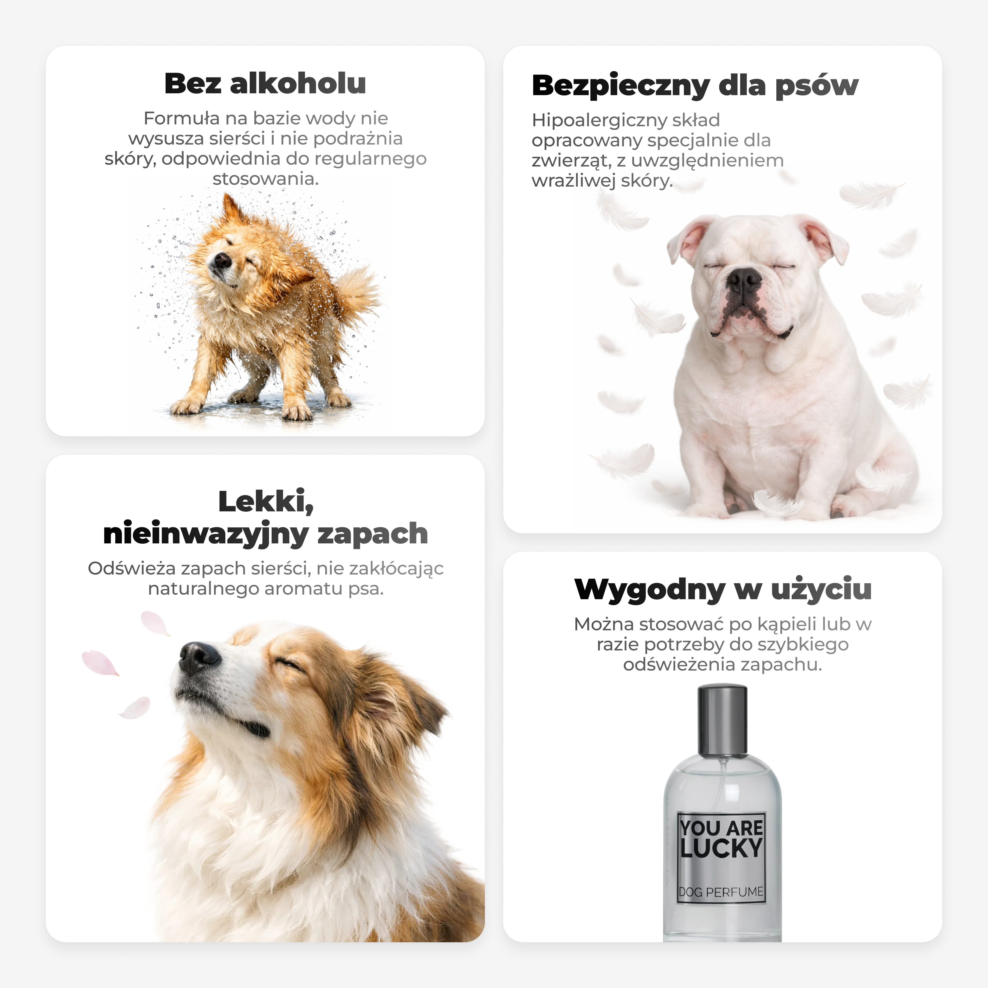 Zapach pielęgnacyjny do sierści psa YOU ARE LUCKY , 100 ml